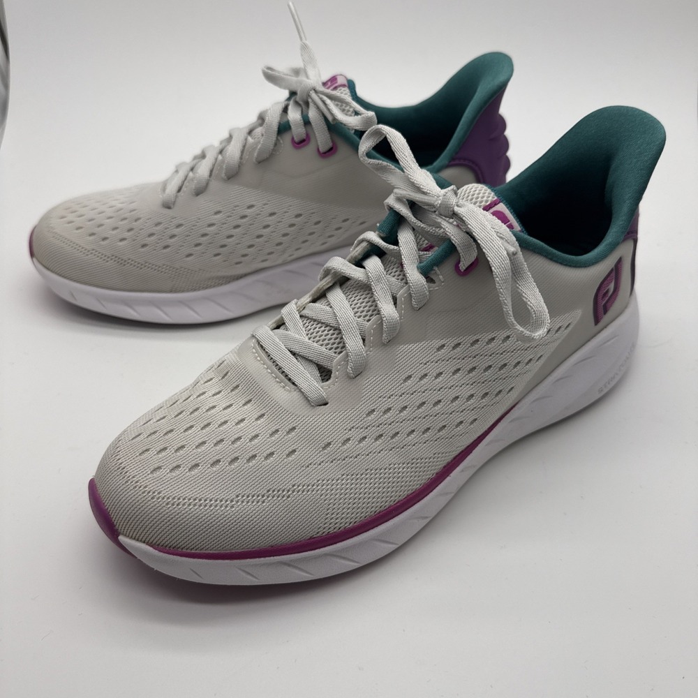 FootJoy Women's FJ Flex XP Stratolote Golf Shoes Grey/Purple 6.5M